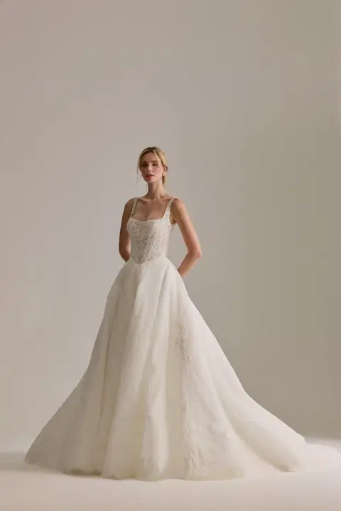 Isolde wedding dress by Josephine Scott, ball gown, lace