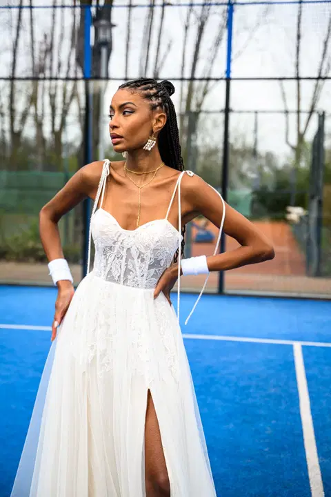 Elijona wedding dress by Malee, A-line, lace