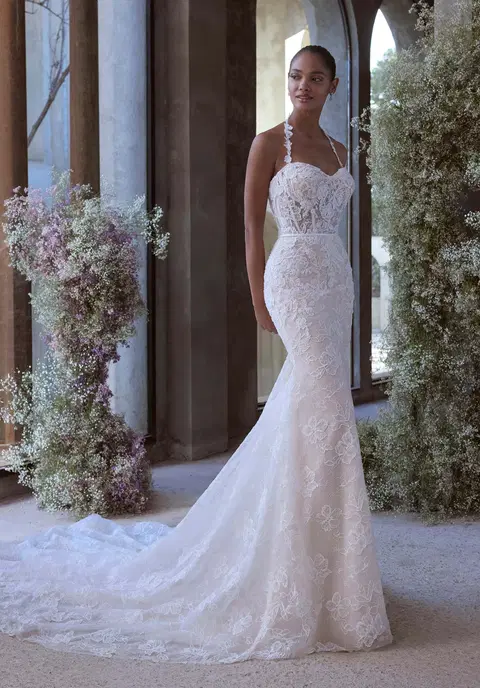 Zephira wedding dress by Mori Lee, fit & flare, lace