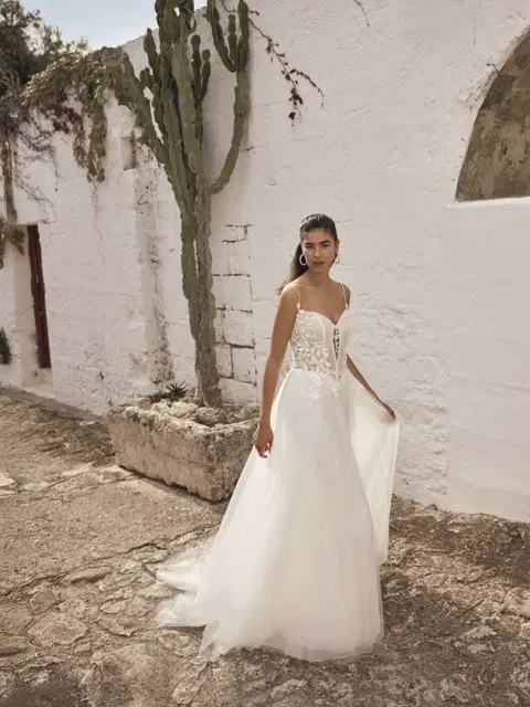 Marjorie Brautkleid von Modeca Bridal, A-Linie, Tüll