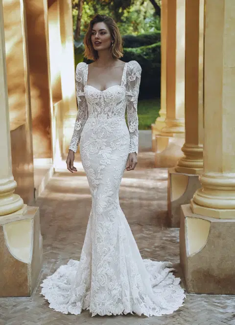 Urvashi wedding dress by Enzoani, mermaid, lace