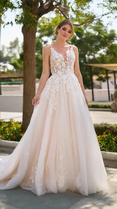 Trés Chic Collection 26219 wedding dress by Très Chic, A-line, tulle