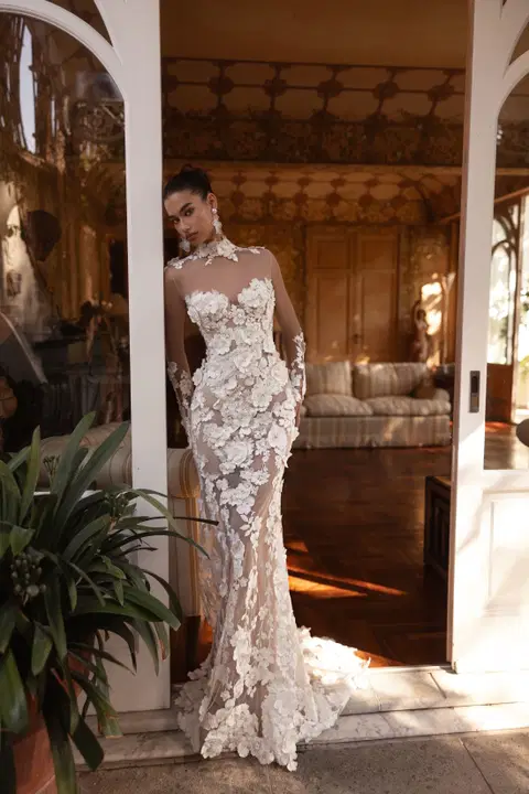 Desiree wedding dress by Tina Valerdi, mermaid, lace