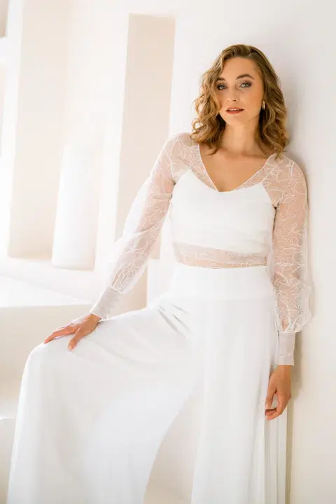Top Sibyll by noni Selected, two-piece, organza