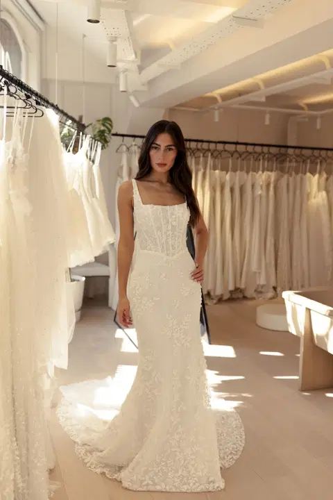 Weston wedding dress by MWL Bride, trumpet, lace