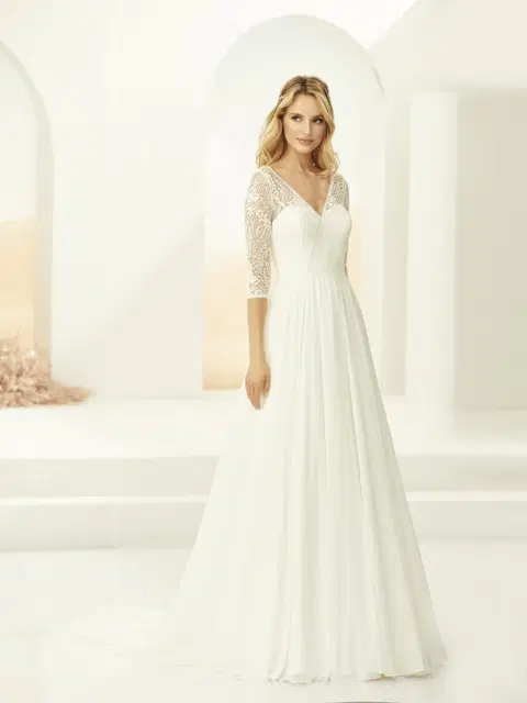 Medusa wedding dress by Bianco Evento, A-line, lace