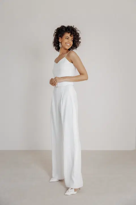 Hose Tihana wedding dress by noni, two-piece, crepe