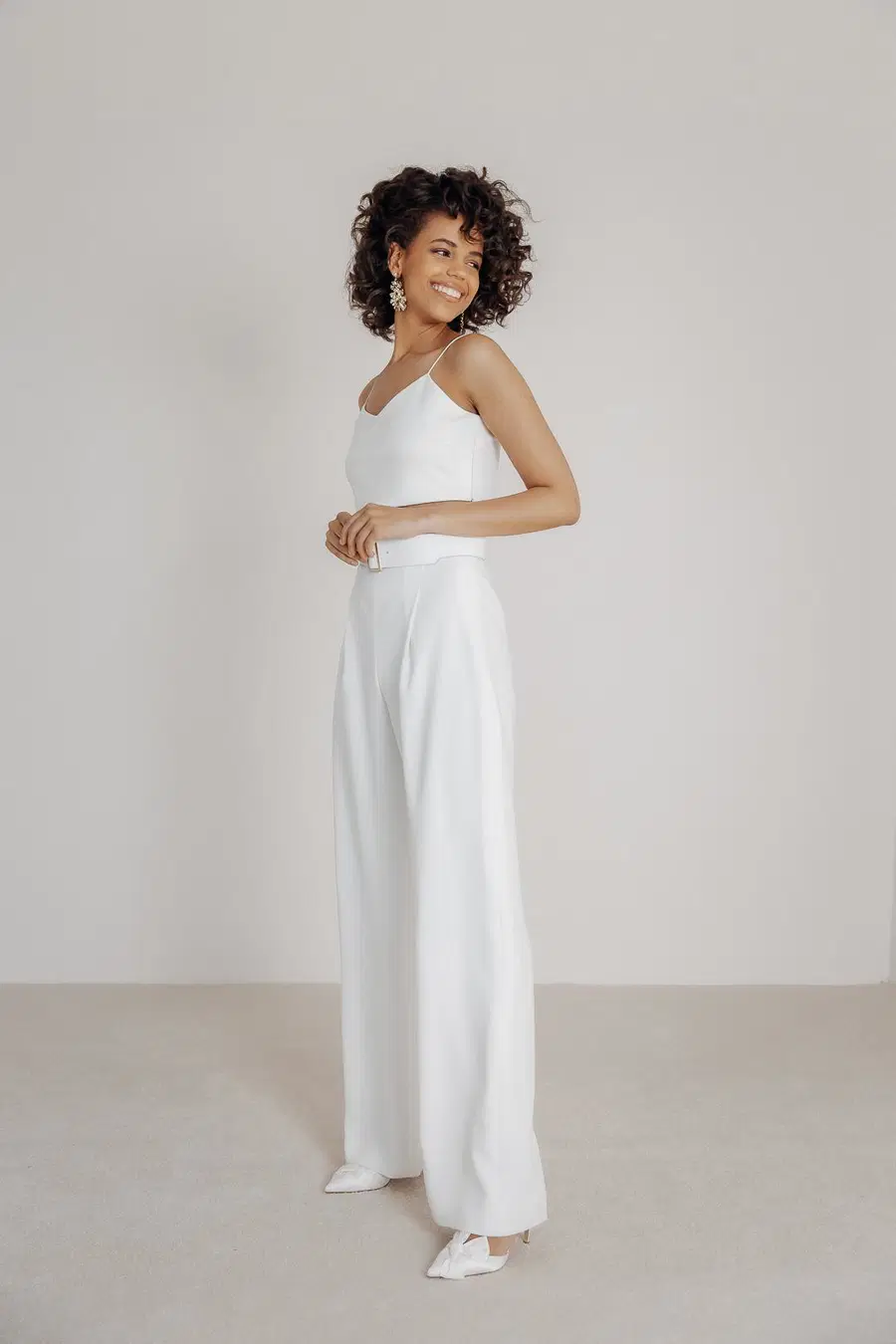 Hose Tihana by noni: Two-Piece silhouette, straight neckline, long sleeves, crepe