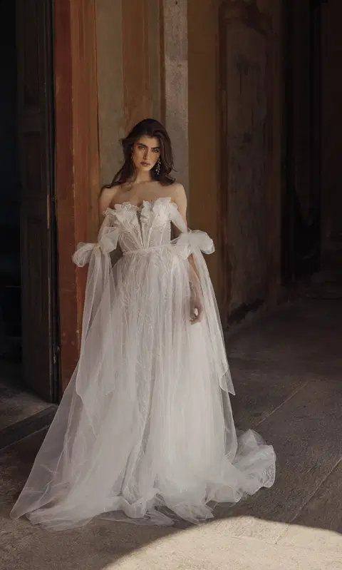 Arianna 24-022(2) wedding dress by Love by Ricca Sposa, A-line, tulle