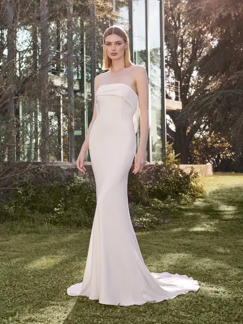 Seini wedding dress by Pronovias, mermaid, satin