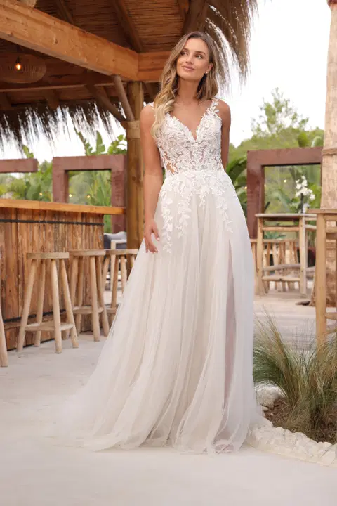 Anita wedding dress by Azuree Bridal, A-line, lace