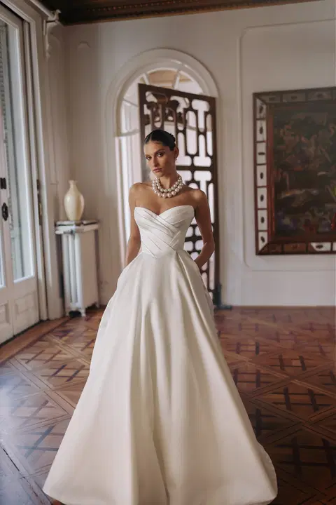 Maeve wedding dress by Wona Concept, A-line, mikado