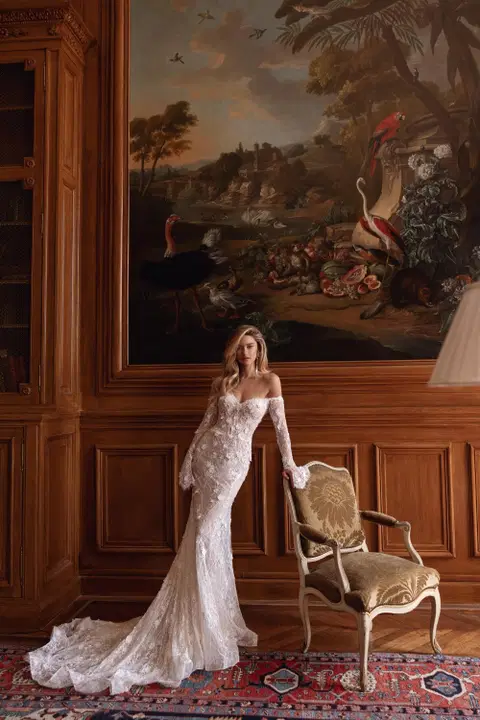 Catalina wedding dress by Maks Mariano, mermaid, lace