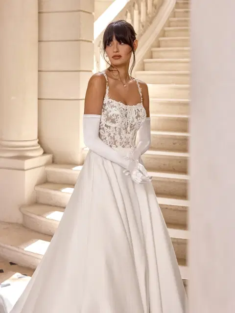 Charline wedding dress by Adore, ball gown, lace