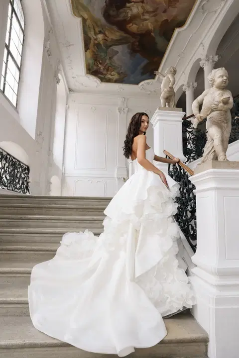 Christina wedding dress by Amo & Luv, ball gown, satin