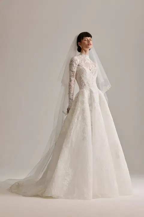 Elizabeth wedding dress by Josephine Scott, ball gown, lace