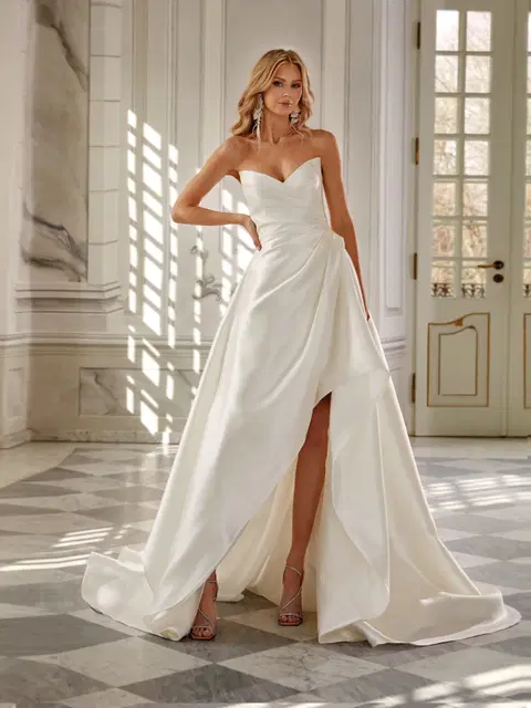 Naomi wedding dress by Vanilla Sposa, A-line, mikado