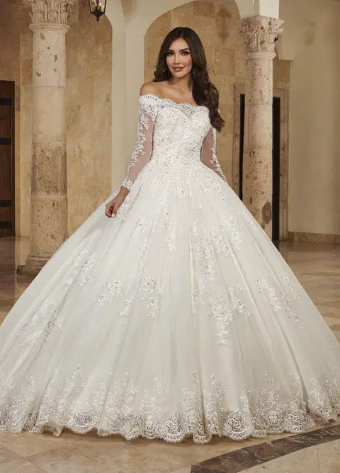 Style MB6089 wedding dress by Rachel Allan, ball gown, lace