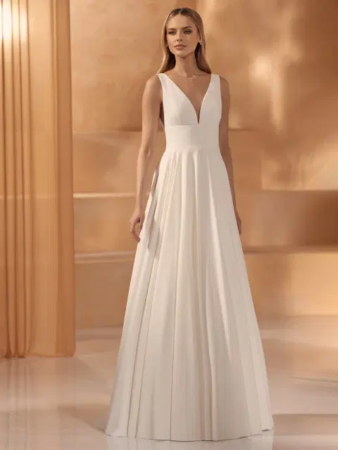 Pola wedding dress by Bianco Evento, A-line, satin