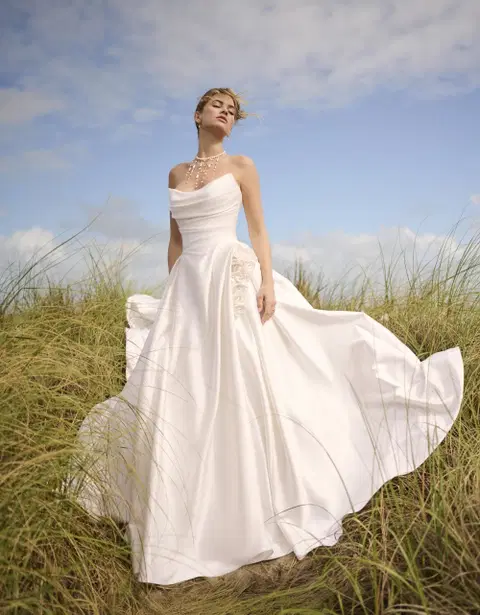 Antoinette wedding dress by Maggie Sottero, ball gown, satin