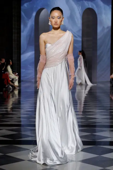 Aloura wedding dress by Milla Nova, straight, silk