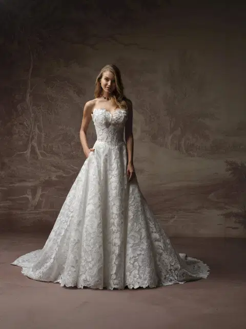 Merrigan wedding dress by Sottero & Midgley, A-line, lace