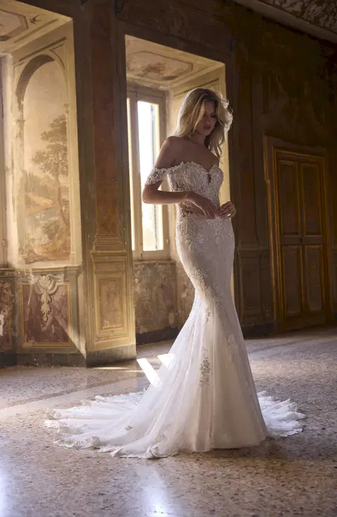 Aanvi 63233 wedding dress by Veni Infantino, mermaid, lace