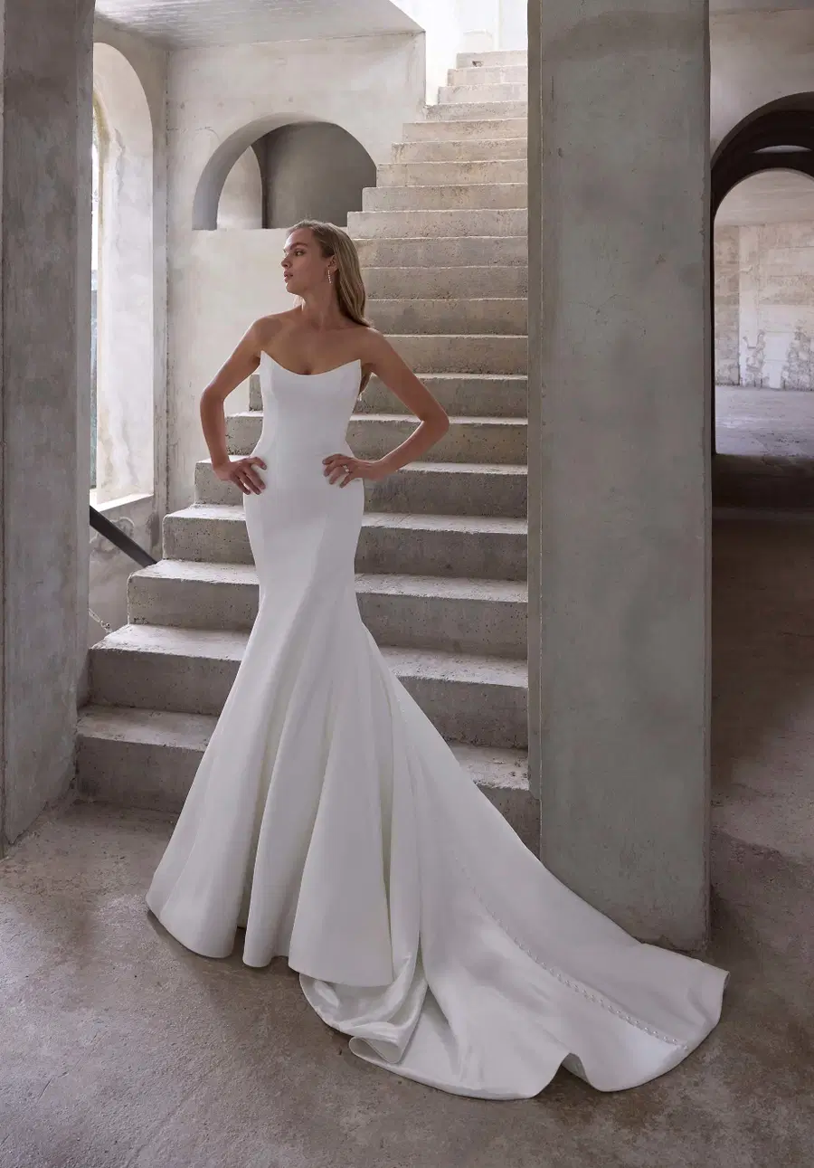 Atete by Mori Lee: Fit & Flare silhouette, sleeveless, satin