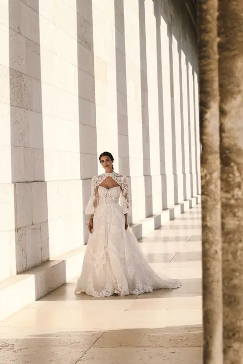 Celina wedding dress by Amo & Luv, ball gown, lace