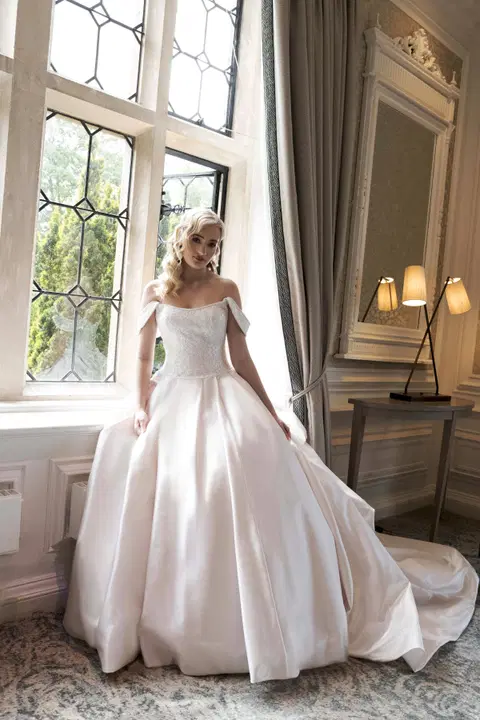 Iona wedding dress by Donna Salado Bridal, A-line, lace