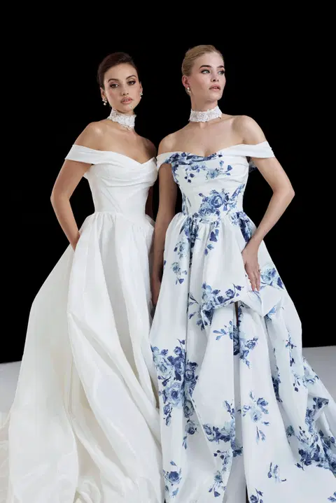 Emmeline wedding dress by Josephine Scott, A-line, mikado