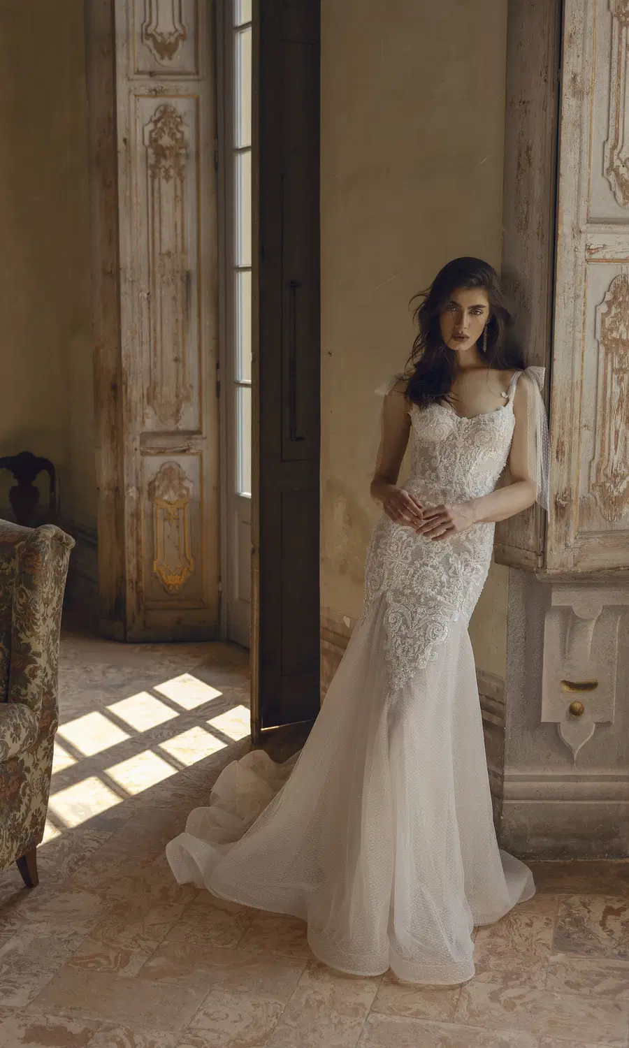 Bertola 24-018(2) by Love by Ricca Sposa: Mermaid silhouette, sweetheart neckline, sleeveless, tulle