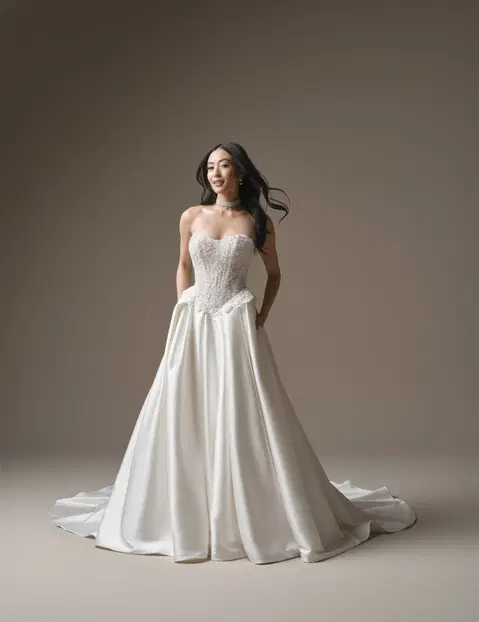 London wedding dress by Maggie Sottero, sweetheart