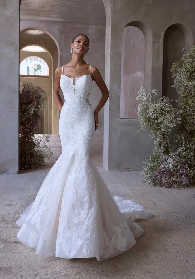 Selene by Mori Lee: Mermaid silhouette, scoop neckline, tulle