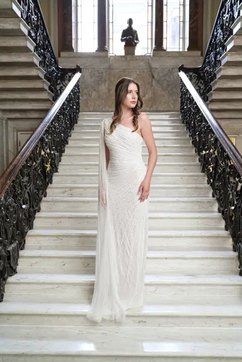 Atlanta wedding dress by Eliza Jane Howell, trumpet, tulle
