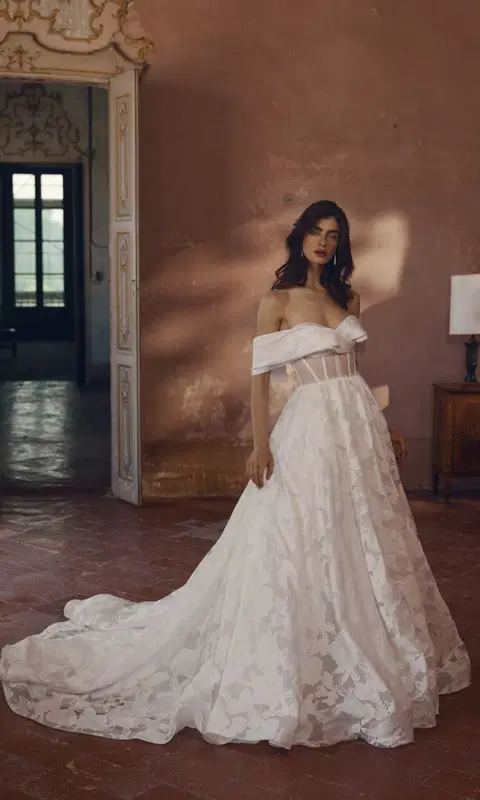 Fulvio 24-023(2) wedding dress by Love by Ricca Sposa, ball gown, organza