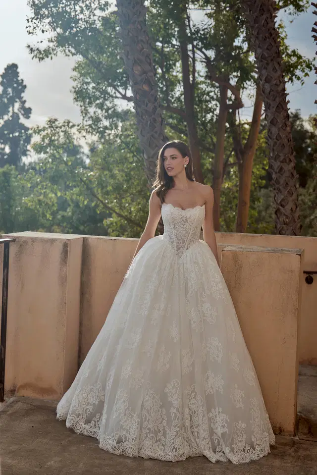 LA26248 Rosalia by Calla Blanche: Ball Gown silhouette, sweetheart neckline, sleeveless, lace