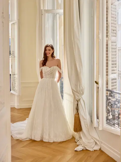 Anabelle wedding dress by Adore, A-line, lace
