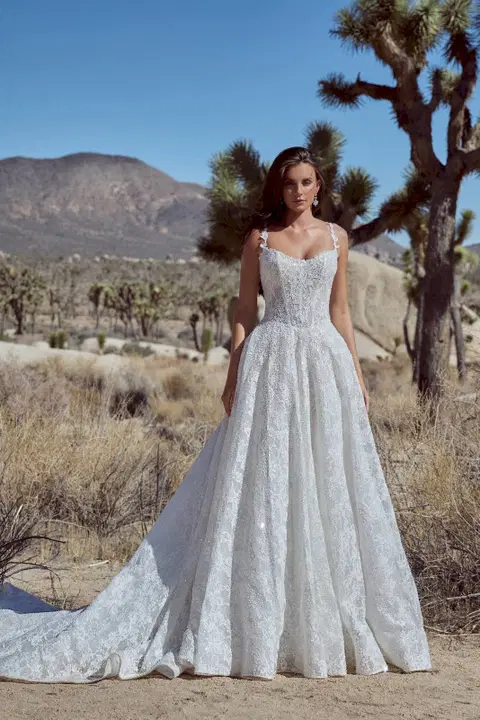 126115 Vittoria wedding dress by Calla Blanche, ball gown, lace