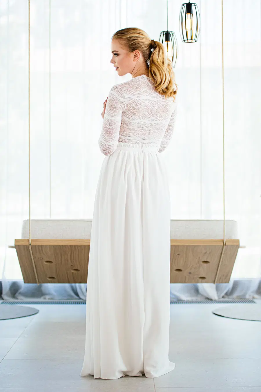 Langer Crepe-Rock S-1051 by KUESS die BRAUT - view 3 of 6
