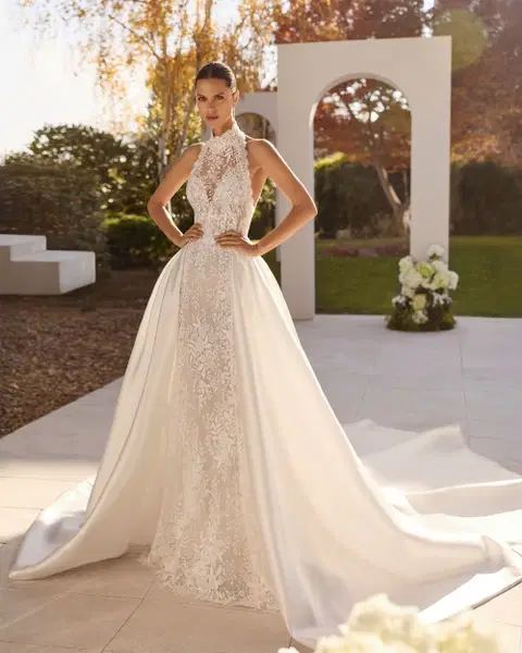 Nidia wedding dress by Rosa Clara, mermaid, lace