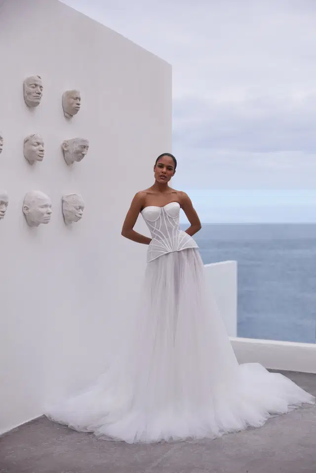 Endless Surge by Liretta: A-Line silhouette, crepe