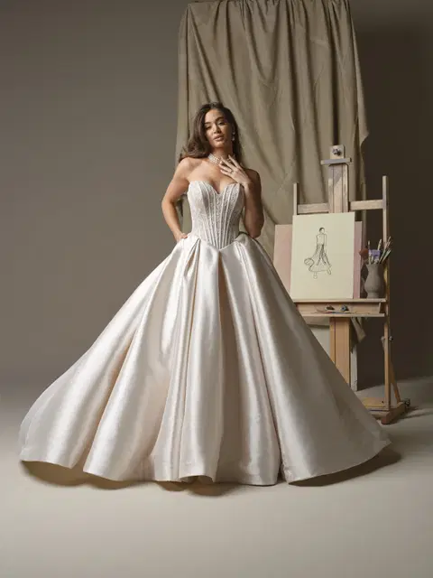 Ashland wedding dress by Maggie Sottero, ball gown, lace