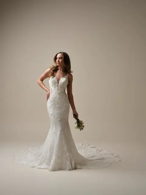 Keegan wedding dress by Maggie Sottero, mermaid, lace