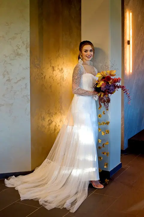 Rotbart trouwjurk van Mr. & Mrs. Huebner