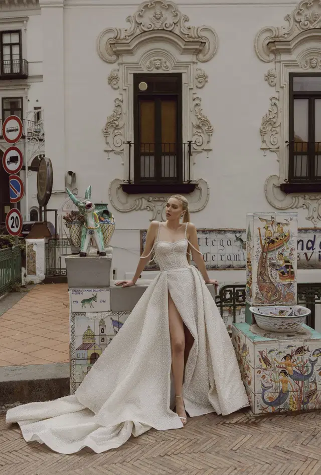 Piera 24-017 by Ricca Sposa: Ball Gown silhouette, sweetheart neckline, sleeveless, tulle