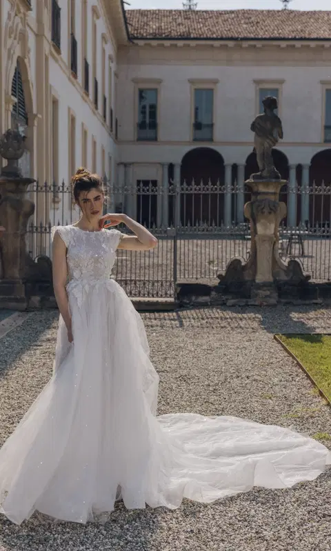 Lorella 24-019(2) wedding dress by Love by Ricca Sposa, ball gown, lace