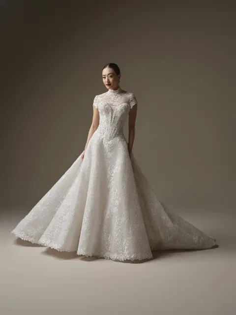Angelica wedding dress by Sottero & Midgley, A-line, lace