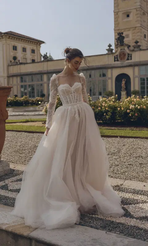 Amalia 24-003(2) wedding dress by Love by Ricca Sposa, ball gown, lace