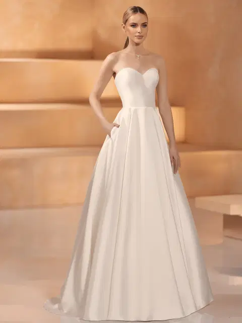 Olga wedding dress by Bianco Evento, ball gown, satin